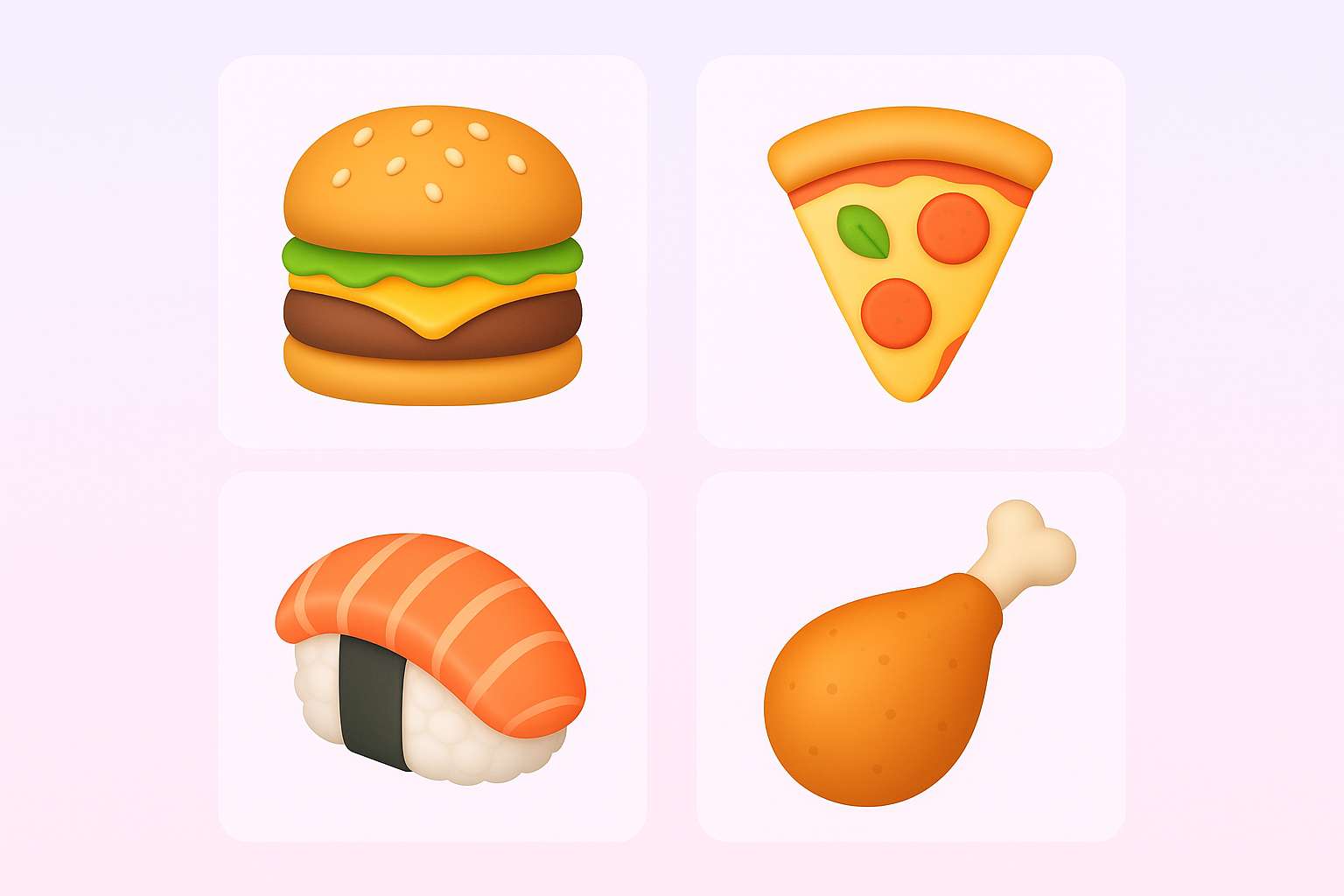 Foods Memory Matching Game